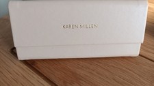 Karen Millen Glasses Case In Soft Peach Triangle Shape With Protective Lining