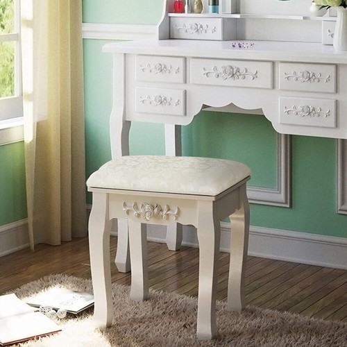 Vintage white dressing table - vintage,