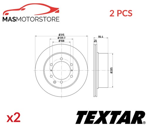 Brake discs set pair rear - discs,