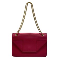 Auth SAINT LAURENT PARIS Betty 314515 Pink Leather Shoulder Bag