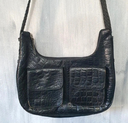 Vintage leather handbag - leather, faux