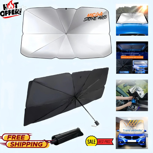 Car windscreen sunshade - car,