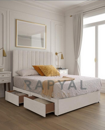 Plush divan bed set with - divan,