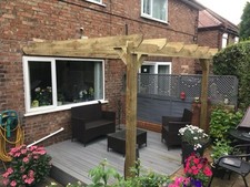 WOODEN LEAN TO PERGOLA - GAZEBO