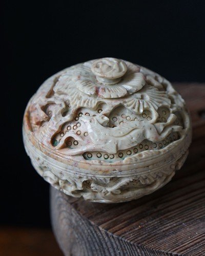Vintage hand carved soapstone - hand,