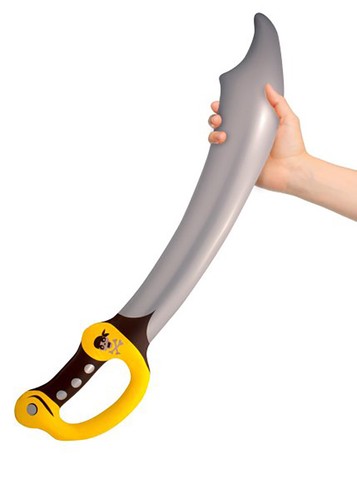 Inflatable pirate 73cm - inflatable, cutlass