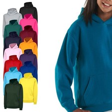 Kids Girls Boys Plain Hoodie