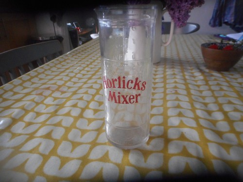 Vintage glass horlicks mixer - vintage,