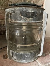 Ship’s Anchor Lantern of Mid 1800s  by Richard Irvine & sons  Original Antique 