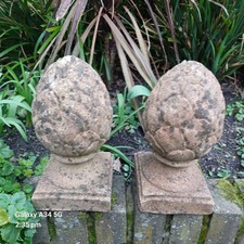 Two Vintage Pine Cone Finials