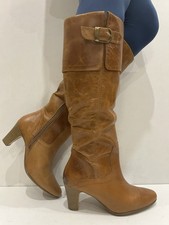 Vintage Next Tan Leather Knee High Boots UK5 EU38 VGC
