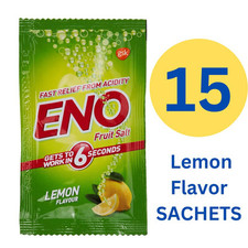 15 X Lemon Sachets ENO FRUIT SALT  LEMON FAST REFRESHING RELIEF