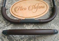 Uppababy Vista 2015+ custom faux leather handle bar covers set dark brown 