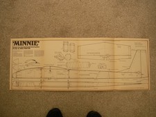 RCM&E Plans of the Minnie a simple hand launch glider model of 48" span