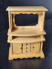Vintage Wooden Dolls House Kitchen Dresser. Retro. Dollshouse 
