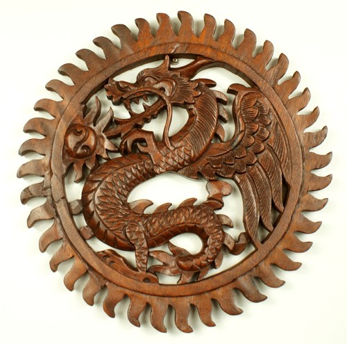 29cm wood dragon - 29cm, wall
