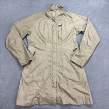 Patagonia Jacket Womens Medium Brown Rain Shadow Trench Windbreaker Coat Lady