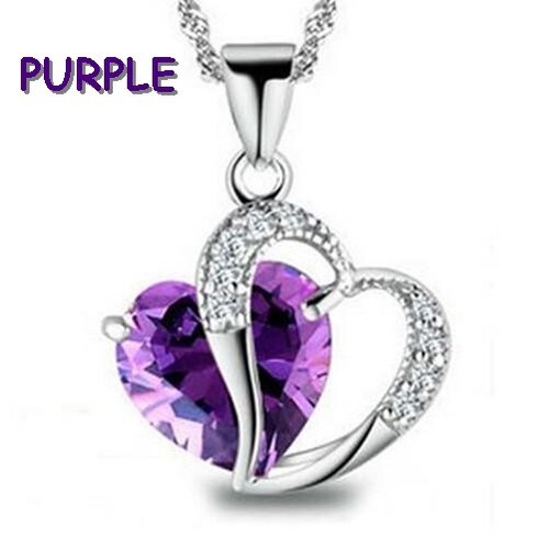 Sterling silver heart crystal - sterling,