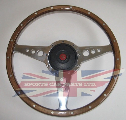 New wood steering wheel - new,