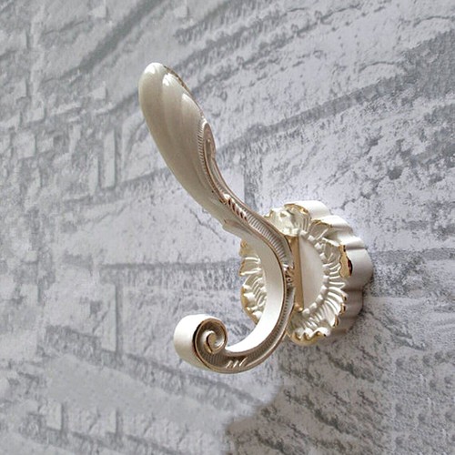 White wall hooks shabby - white, chic