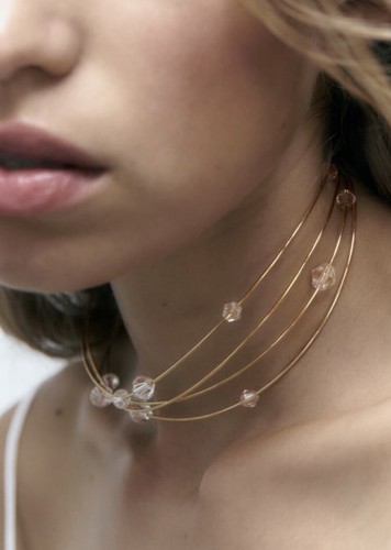 Zara metal and crystal - metal,