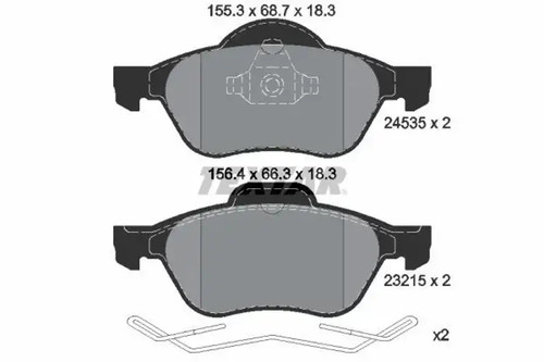 Brake pads 2453501 textar - pads,