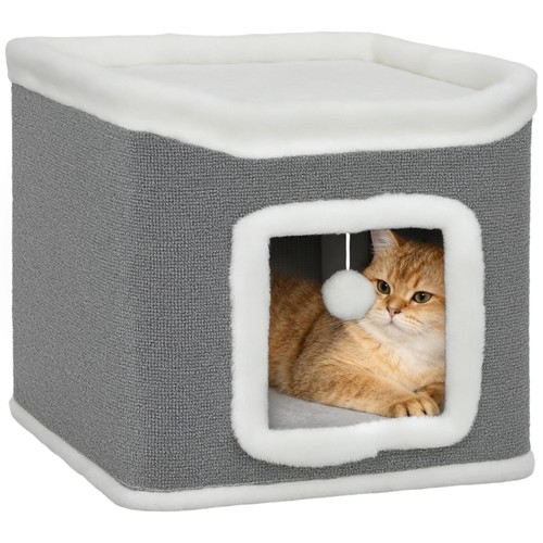 Pawhut cat house for - cat, indoor