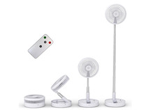 Rechargeable Standing Pedestal Fan with Remote Control, Foldable 7200mAH