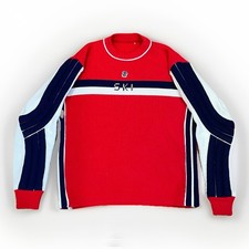 Montant Vintage 70s 80s Downhill Skiing Sweater Ski Knitted Knit Jumper Mens M