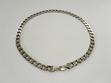 HEAVY STERLING SILVER CURB CUBAN LINK GENTS 20.5 " NECKLACE CHAIN HPJ 81.2 g