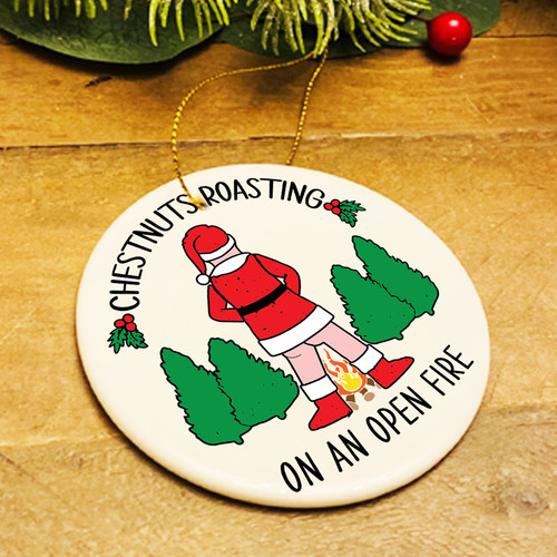 Chestnuts roasting open - an,
