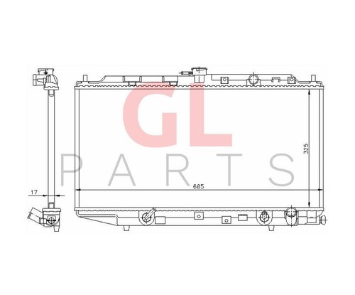 Radiator engine water - engine, cooling