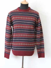 POP Boutique Fairisle Jumper - Burgundy - Large