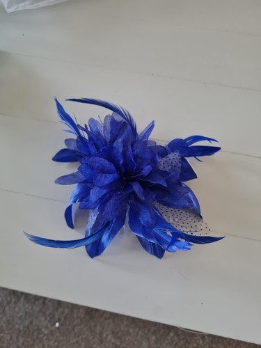 Royal blue ladies fascinator - ladies,
