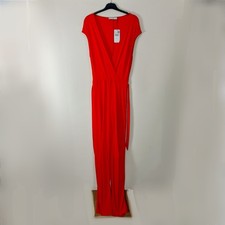 Mango Jumpsuit Red V-neck