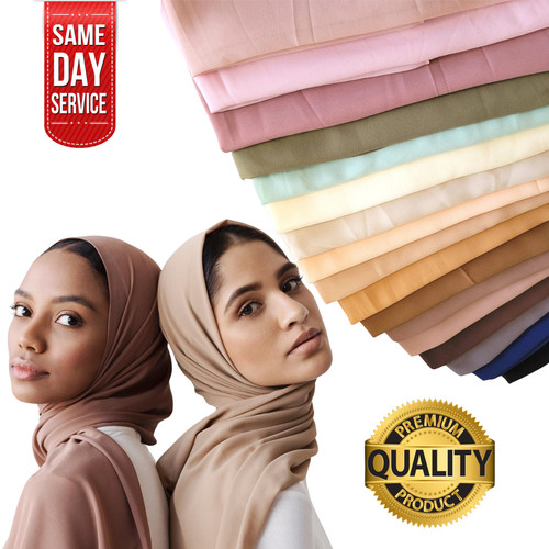 Malaysian chiffon hijab plain - malaysian,