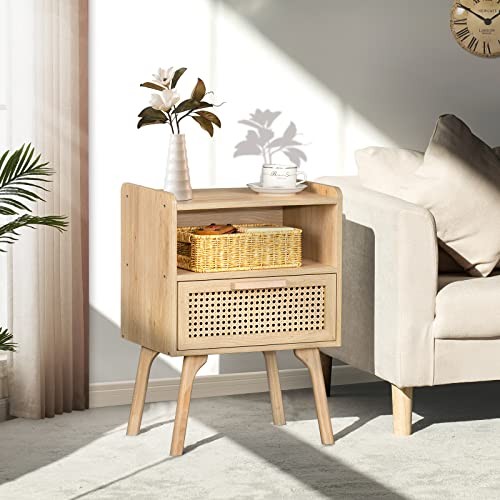 Lerliuo rattan nightstand - rattan,