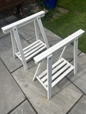 2 MITTBACK IKEA Finnvard Trestles White Size 27 1/2x28/36 5/8 "  with table top