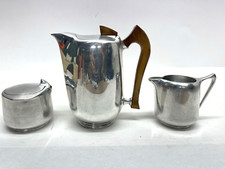 Vintage Retro 1950s Picquot Ware Coffee Pot Lidded Sugar Bowl Milk Jug MCM