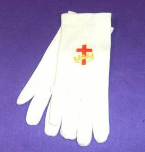Embroidered red cross crown - embroidered,
