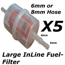 5 x Large Inline Fuel Filter HGV Forklift Plant Diesel Bio Commercial Veg oil