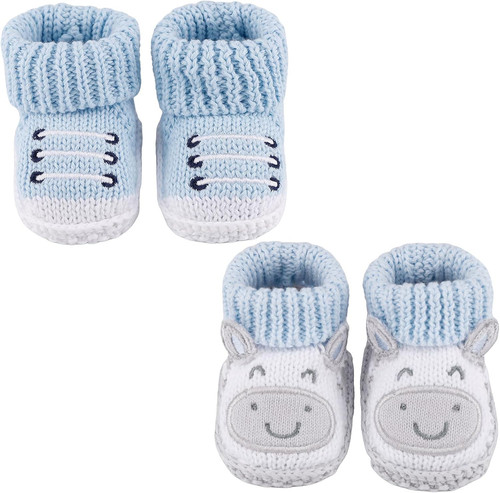 Newborn knit booties - knit, soft