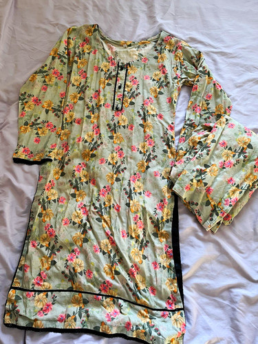 Women floral kurta green - kurta,
