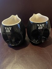2x VAT 69 Scotch Whisky Advertising Water Jugs Mancave Wade REGICOR & Wade PDM
