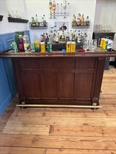 Mahogany Home Drinks Bar Solid Wood with Sink Wine Rack Wine Storage Cabinets