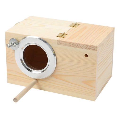 Pine wood parakeet nest box - wood,