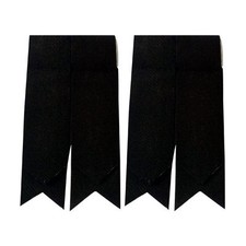 Kilt Sock Flashes Plain Black