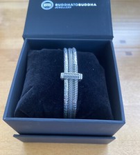 BUDDHA TO BUDDHA Dunia Cinta Stirling Silver Bangle Set Size Large 56g RRP £349