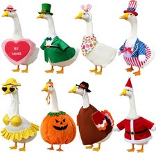 8 Set Holiday Porch Goose