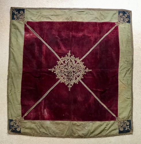 Antique ottoman silk velvet - ottoman,
